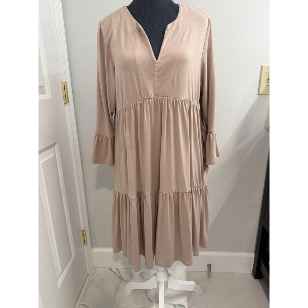 Shannon Passero Dusty Rose Ruffled Sleeve Dress Size S/P